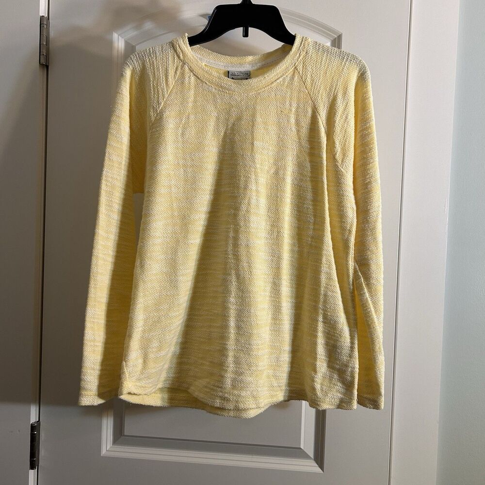 U.S. Vintage Premium Quality Collection Yellow Knit LS Shirt Size L Women's NEW